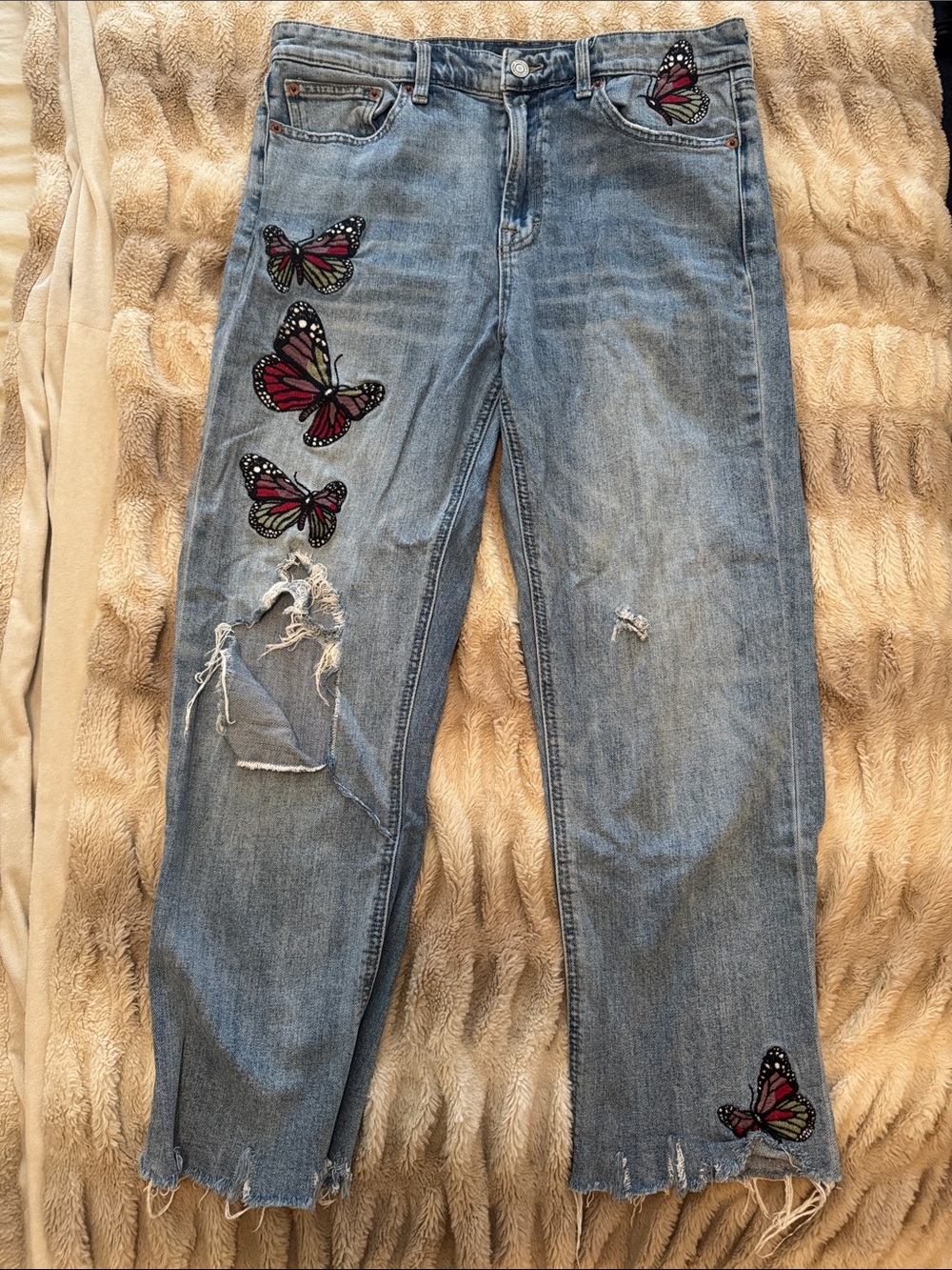 Lucky Brand Butterfly Patchwork Jeans